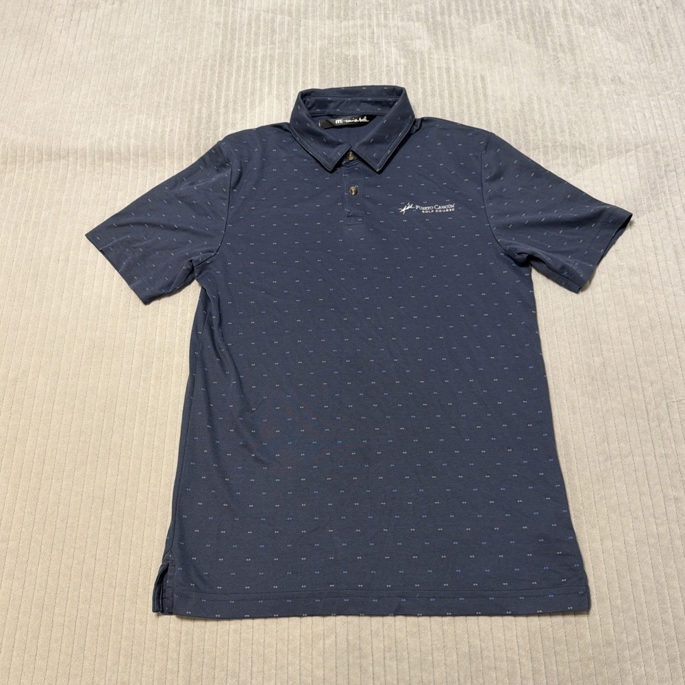 Travis Mathew Polo Shirt Mens Size Small Blue Golf Casual Short Sleeve